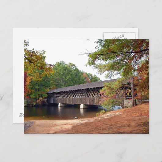 Covered Bridge Postkarte (Vorne/Hinten)