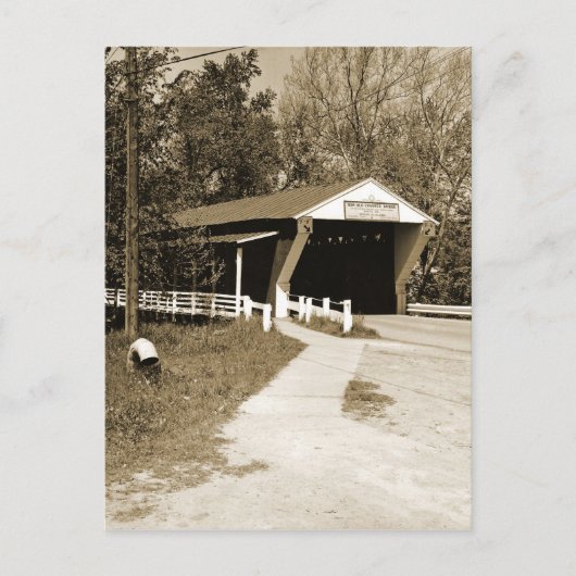Covered Bridge Postkarte (Vorderseite)