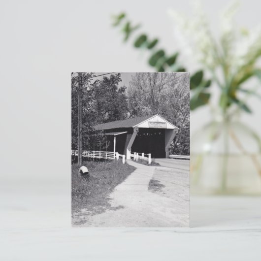Covered Bridge Postkarte (Stehend Vorderseite)