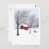 Covered Bridge Postkarte (Vorne/Hinten)