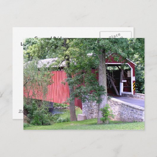 Covered Bridge Postkarten (Vorne/Hinten)
