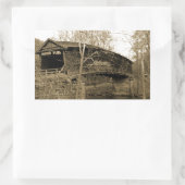 Covered Bridge Rechteckiger Aufkleber (Tasche)