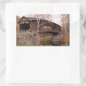 Covered Bridge Rechteckiger Aufkleber (Tasche)