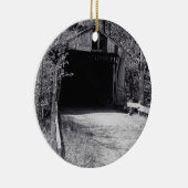 Covered Bridge & River Circle Keramikornament (Rechts)
