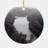 Covered Bridge & River Circle Keramikornament (Hinten)