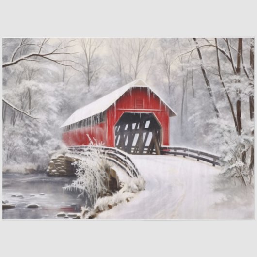 Covered Bridge Seidenpapier (Vorderseite)