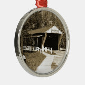 Covered Bridge Silbernes Ornament (Rechts)