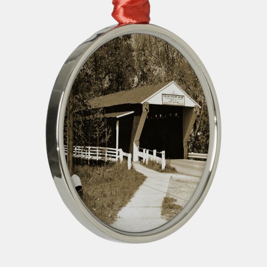 Covered Bridge Silbernes Ornament (Rechts)