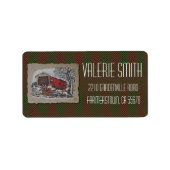 Covered Bridge & Sleigh Adressaufkleber (Vorne)