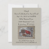 Covered Bridge & Sleigh Einladung (Rückseite)