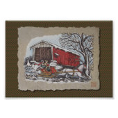 Covered Bridge & Sleigh Fotodruck (Vorne)