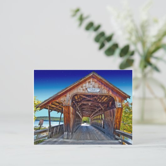 Covered Bridge | Squam River Bridge, Ashland, NH Postkarte (Stehend Vorderseite)