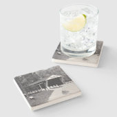 Covered Bridge Steinuntersetzer (Seitenansicht)