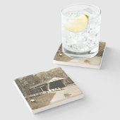 Covered Bridge Steinuntersetzer (Seitenansicht)