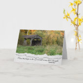 Covered Bridge Sympathy Card Karte (Gelbe Blume)