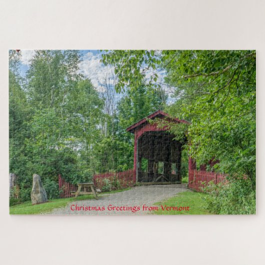 Covered Bridge Vermont Jigsaw Puzzle (Horizontal)
