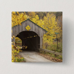 Covered bridge, Vermont, USA 2 Button