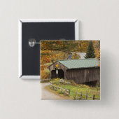 Covered bridge, Vermont, USA Button (Vorne & Hinten)