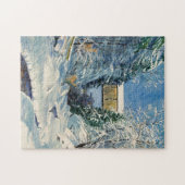 Covered Bridge with Snow and Deer at Stream Puzzle (Horizontal)
