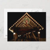 Covered Christmas Bridge Feiertagspostkarte (Vorne/Hinten)