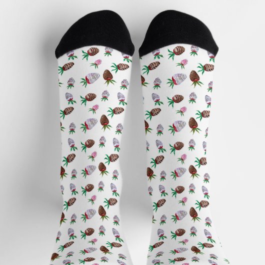 Covered Strawberries Stickers für Wasserfarben Socken (Oben)