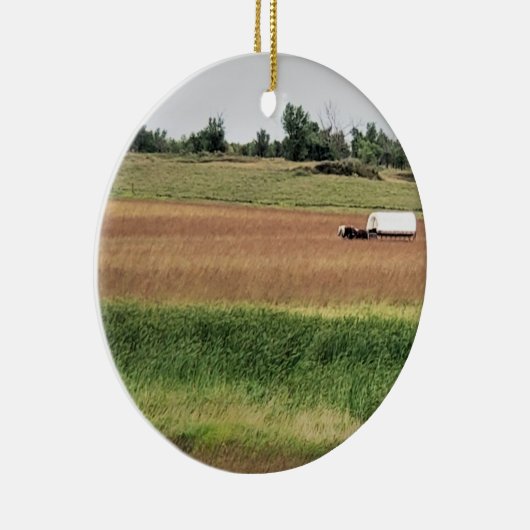 Covered Wagon bei Laura Ingalls Wilder Homestead Keramik Ornament (Rechts)