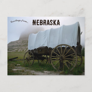 Covered Wagon in Scotts Bluff Nebraska Postkarte