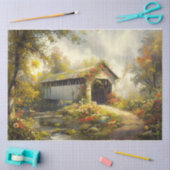 Covered Walking Bridge Seidenpapier (Basteln)