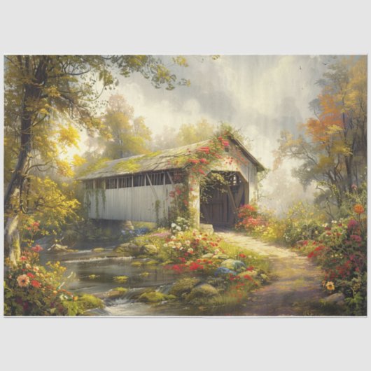 Covered Walking Bridge Seidenpapier (Vorderseite)