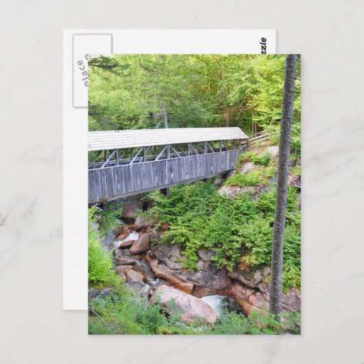 Covered Wooden Bridge Sentinel Pine Postkarte (Vorne/Hinten)