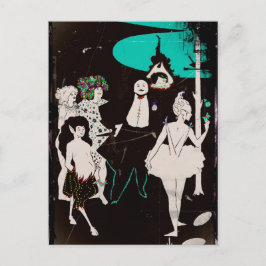 Coverpiece mit Faun und Ballerina Postkarte