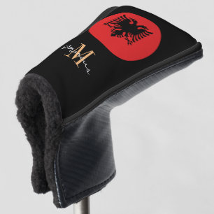 Covers of mit Monogramm & Albanien Flag Golf Clubs Golf Headcover