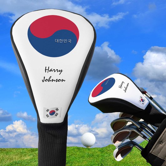Covers of mit Monogramm South Korea & Flag Golf Cl Golf Headcover