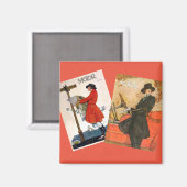 "Covers of Vintag Motor Magazine" Magnet (Vorderseite/Rückseite)