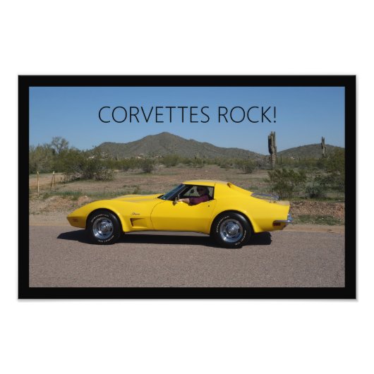 Covettes Rock 1973 C3 Corvette Poster (Vorne)
