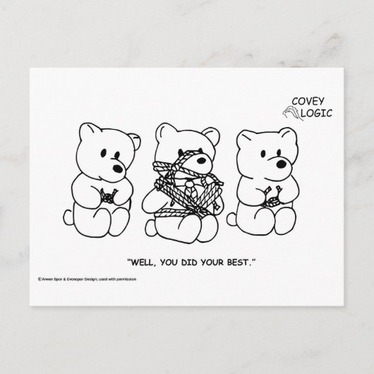 Covey Logic "Do Your Best" Postcard Postkarte (Vorderseite)