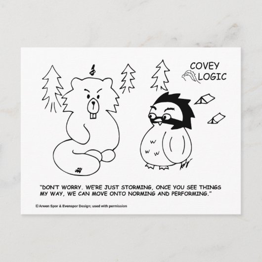 Covey Logic "Storming" Postkarte (Vorderseite)