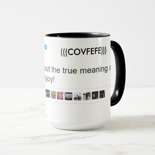 COVFEFE 15OZ KOMBINIERTE KAFFEE-TASSE DURCH TASSE (VorderseiteRechts)