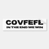 COVFEFE - AM ENDE GEWINNEN WIR Autoaufkleber (Vorne)