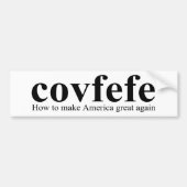Covfefe Definition Trump Autoaufkleber (Vorne)