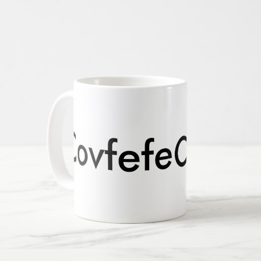 Covfefe Kaffeetasse (Vorderseite Links)