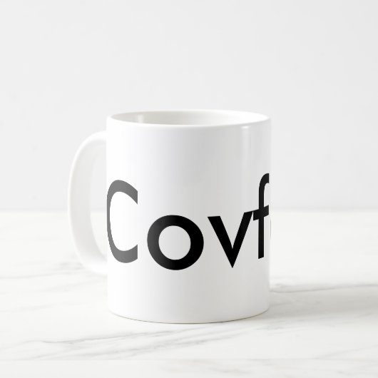 Covfefe Kaffeetasse (Vorderseite Links)