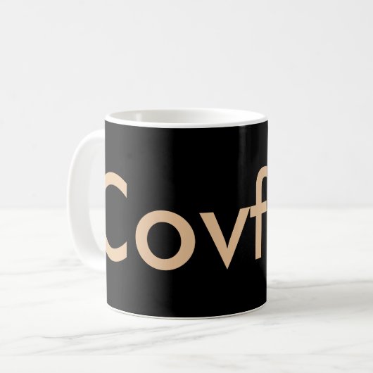 Covfefe Kaffeetasse (Vorderseite Links)