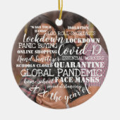 covid19 2020 das Jahr der Gesichtsmasken hinzufüge Keramik Ornament (Vorne)