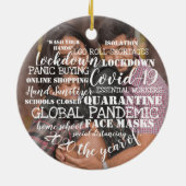 covid19 2020 das Jahr der Gesichtsmasken hinzufüge Keramik Ornament (Hinten)