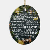 covid19 2020 das Jahr der Gesichtsmasken Isolation Keramik Ornament (Rechts)