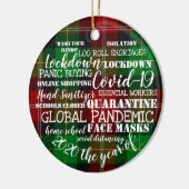 covid19 2020 das Jahr der Isolation von Gesichtsma Keramik Ornament (Links)