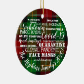 covid19 2020 unser Jahr der Isolation von Gesichts Keramik Ornament (Rechts)