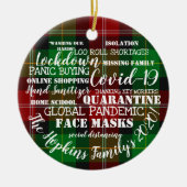 covid19 2020 unser Jahr der Isolation von Gesichts Keramik Ornament (Vorne)