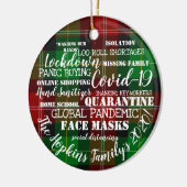 covid19 2020 unser Jahr der Isolation von Gesichts Keramik Ornament (Links)